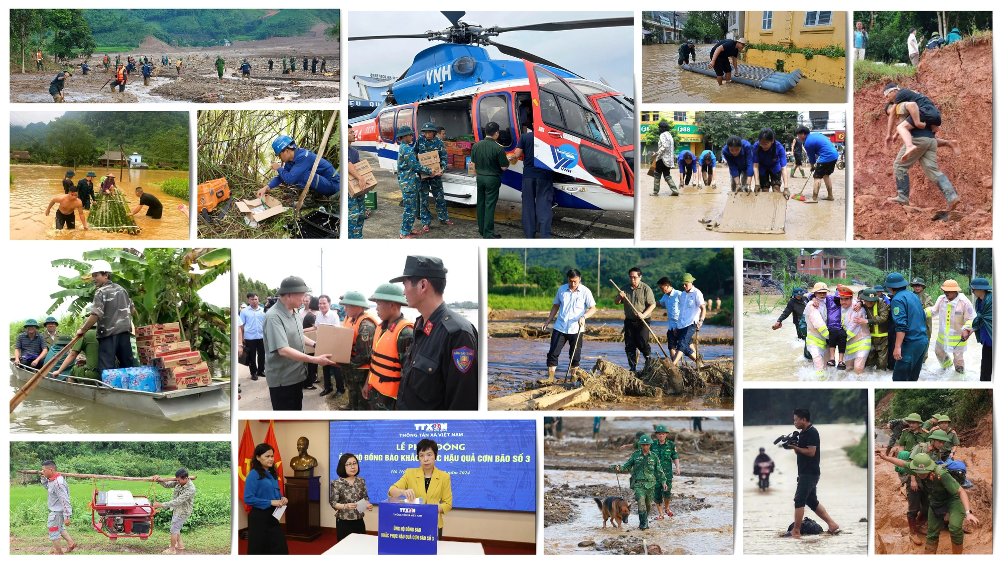 Đảng, Nhà nước, các cấp chính quyền; lực lượng vũ trang và nhân dân mọi miền tổ quốc chung tay cứu trợ đồng bào lũ lụt